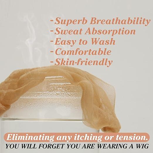 ZEBAISH HD Wig Cap, Pack Of 5 Invisible and Sheer Breathable Ultra-thin Stretchy Stocking Caps Beige Colour | Zebaish Wigs & Extensions