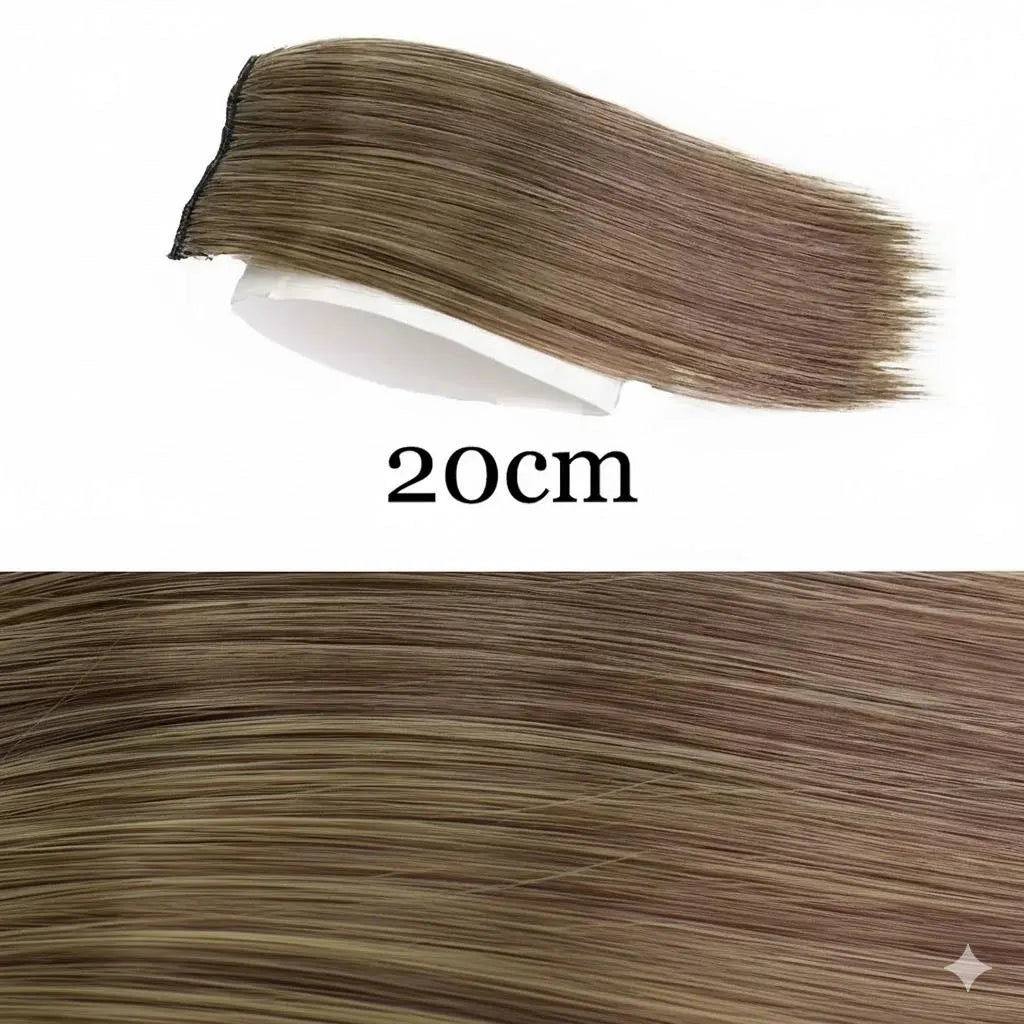 2 Clips Invisible Hair Pad 8 Inches long | Zebaish Wigs & Extensions