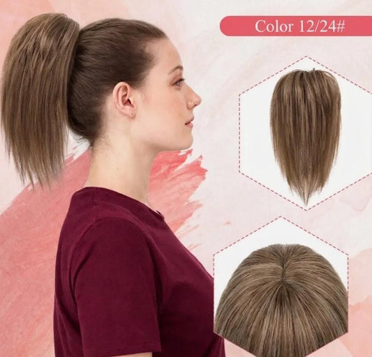 Messy Chignon Honey Color Hair Extension, 8-Inch Synthetic Fiber Updo, Volume Scrunchie With elastic band | Zebaish Wigs And Extension