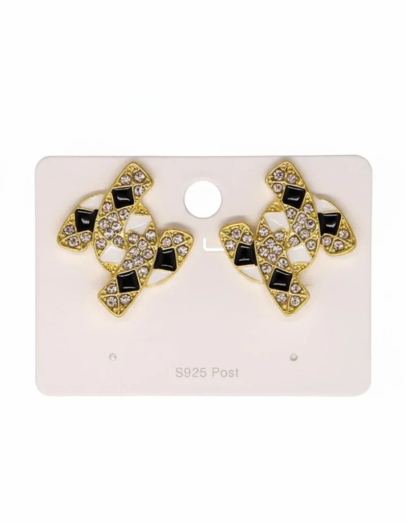 Painted Ear Stud Tops Pair | Zebaish Wigs & Extensions