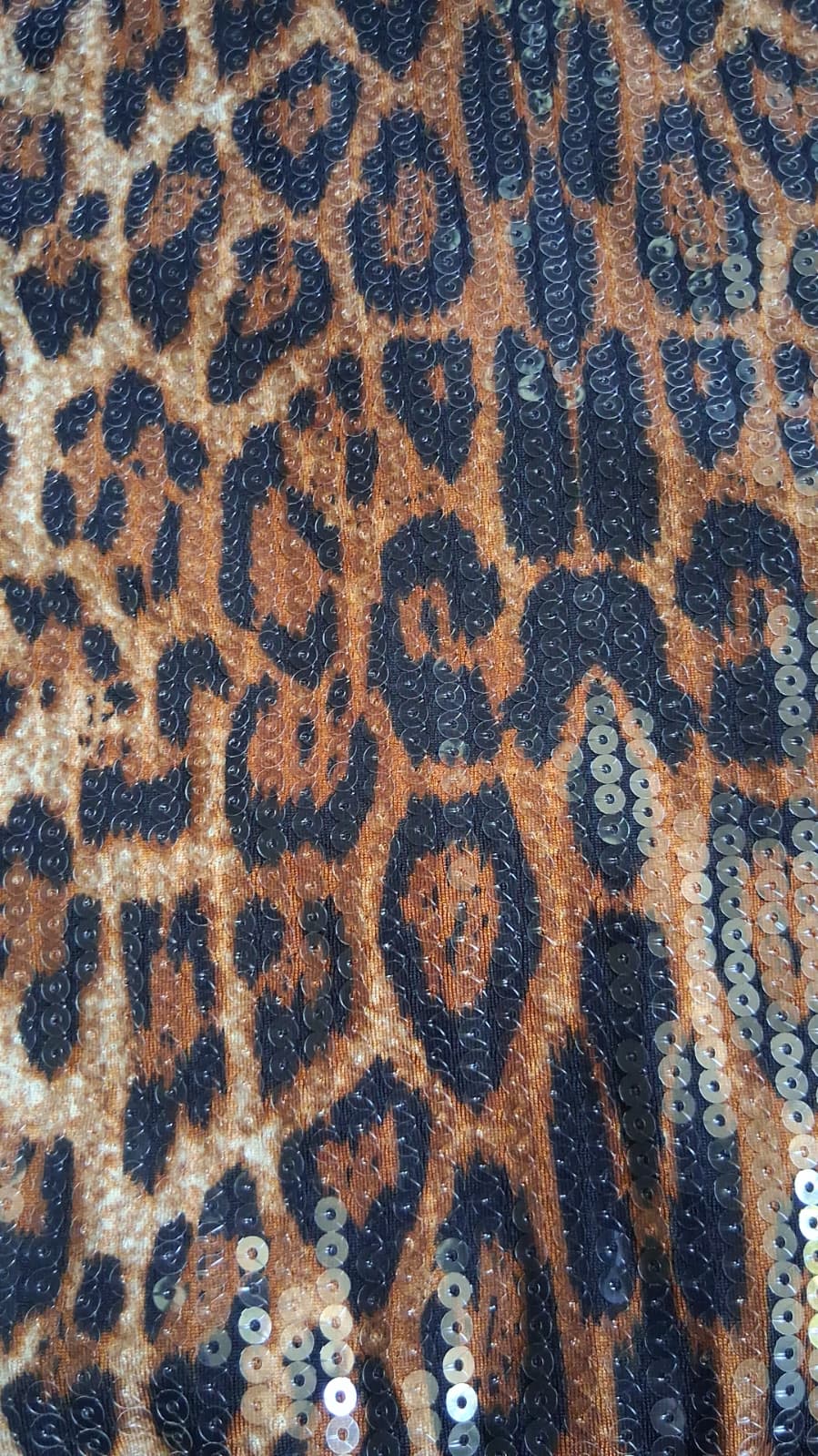 Sequin Cheetah Tube Top - Shimmering Leopard Print Strapless Bodice Size Medium