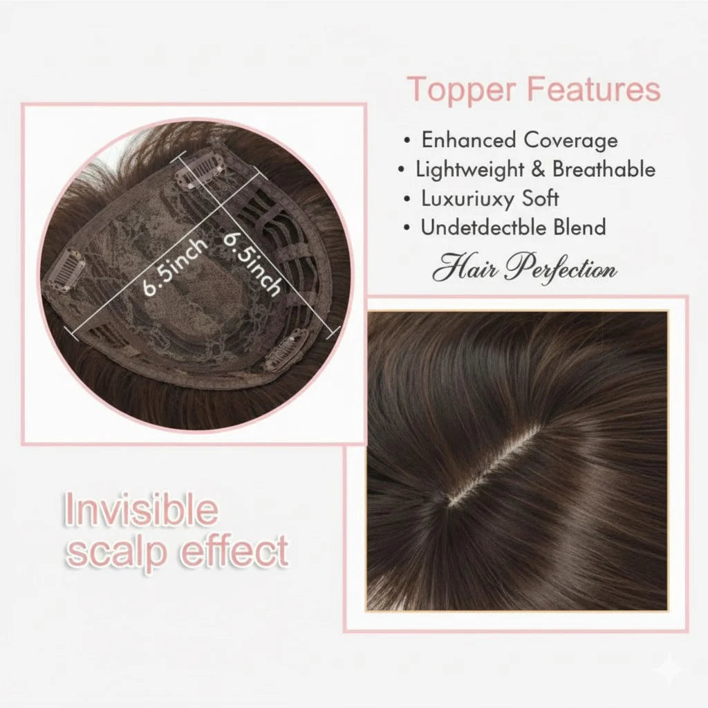 Beige Blonde Balayage 3 Clips Topper 20 Inches Long(7704) Hair Topper With  3 Clips, Volumizing Piece | Zebaish Wigs & Extensions