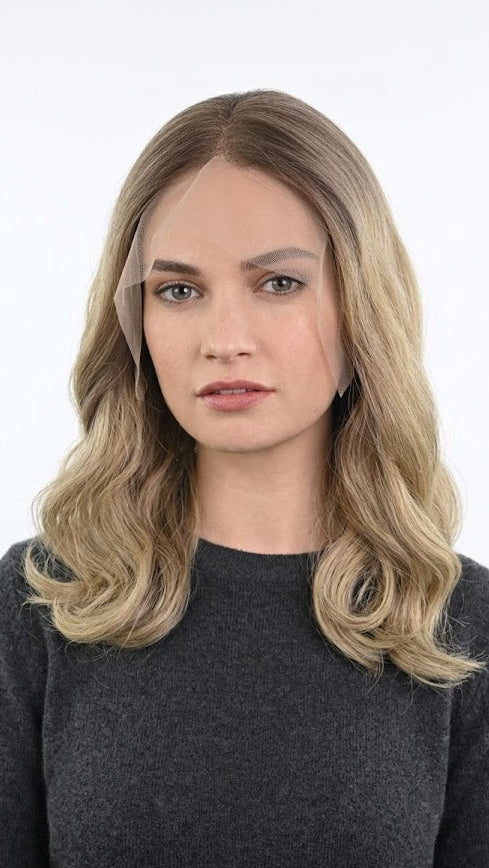 Champagne Blonde Ombre 13*4 Front Lace Wig 20" Long Synthetic Hair| Zebaish Wigs & Extensions