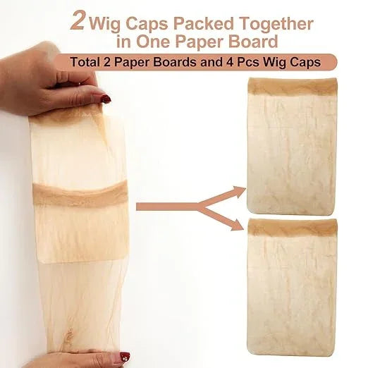 ZEBAISH HD Wig Cap, Pack Of 5 Invisible and Sheer Breathable Ultra-thin Stretchy Stocking Caps Beige Colour | Zebaish Wigs & Extensions