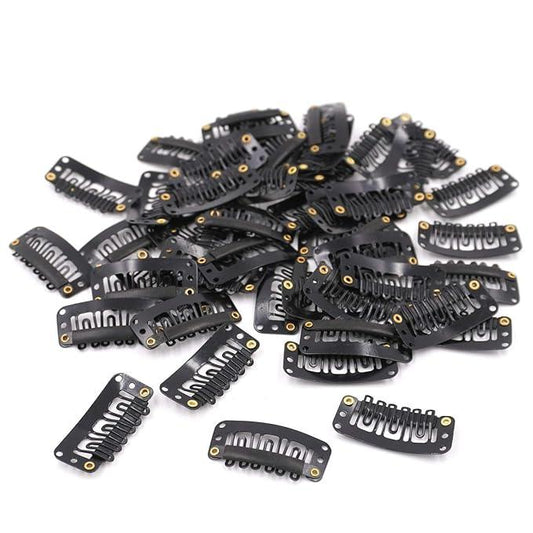 Zebaish U Shape Black Metal Clips pack of 5 For Hair Extensions,Toppers And Wigs | Zebaish Wigs & Extensions