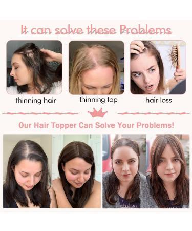 Zebaish Dark Brown 3 Clips Topper Synthetic Hair For Thinning Hair | Zebaish Wigs & Extensions