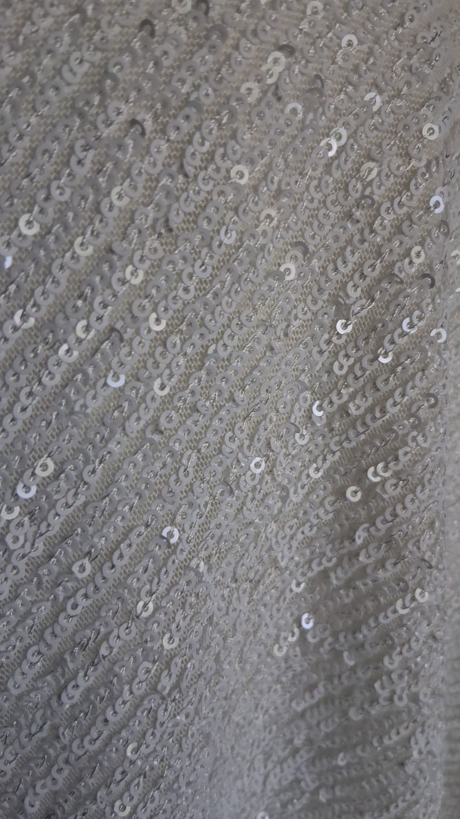 Robe longue brodée de sequins fleuris NWT Dress The Population blanc doré T S