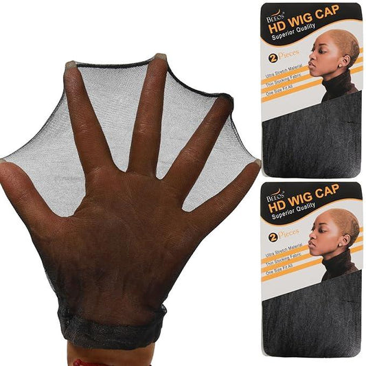 ZEBAISH Skinlike HD Wig Cap, Pack Of 5 Invisible and Sheer Breathable Ultra-thin Stretchy Stocking Caps Black Colour | Zebaish Wigs & Extensions