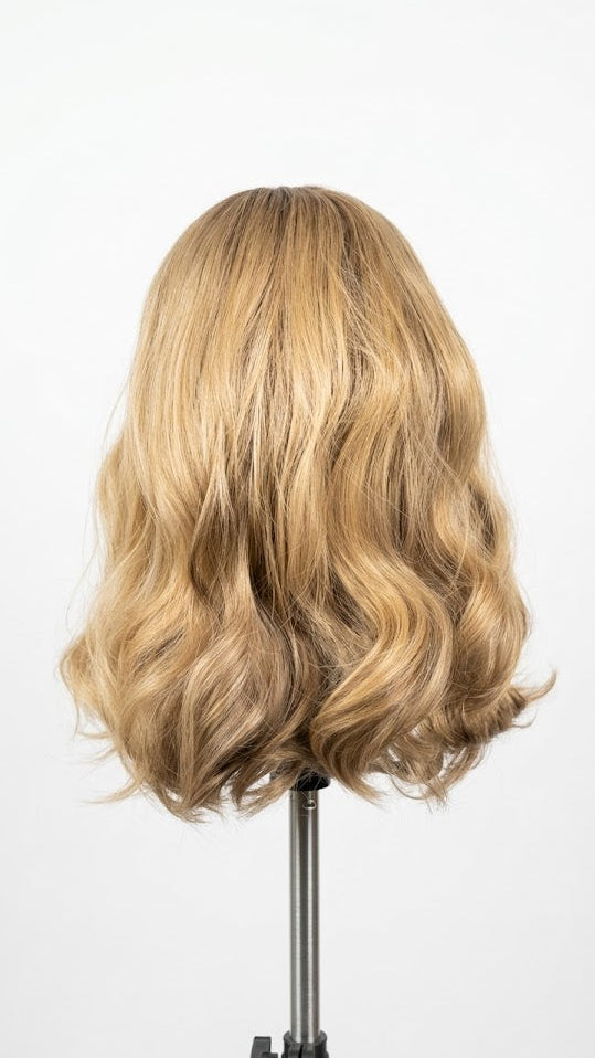 Champagne Blonde Ombre 13*4 Front Lace Wig 20" Long Synthetic Hair| Zebaish Wigs & Extensions