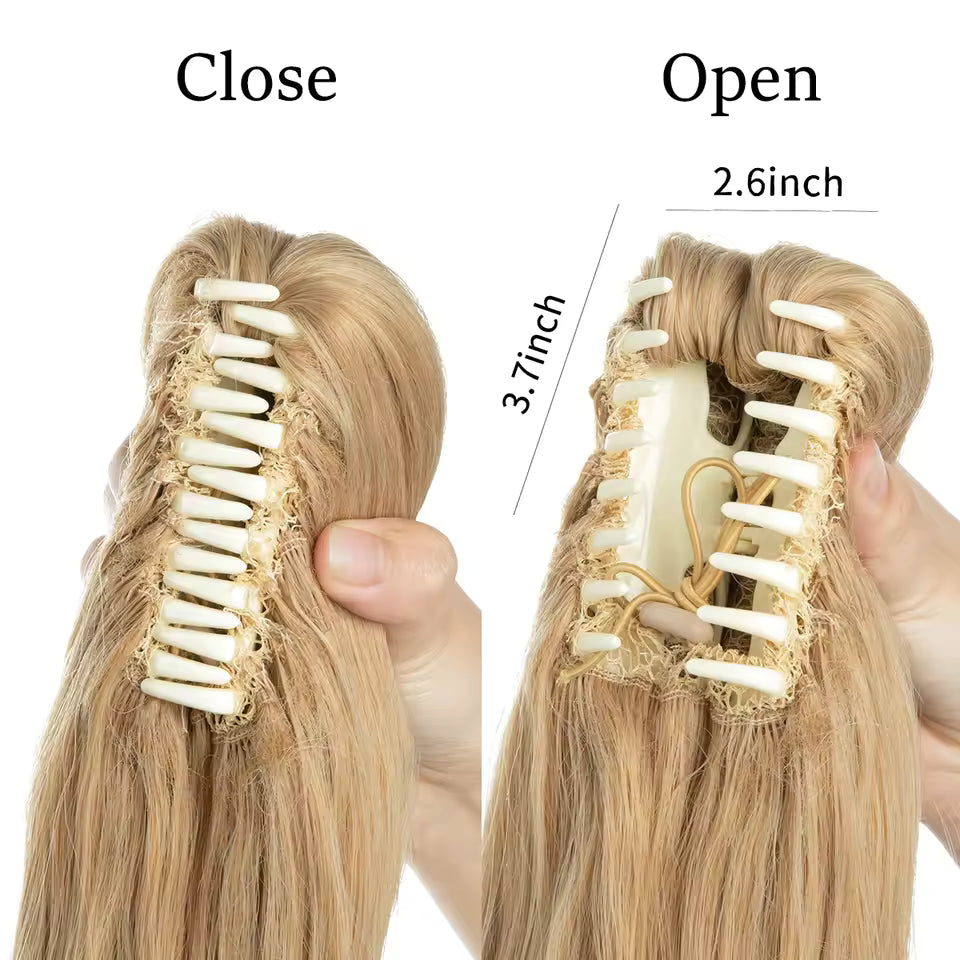 Ponytail Extension 14" Bleach Blonde Long Body Wave Hairpiece for Women | Zebaish Wigs And Extensions