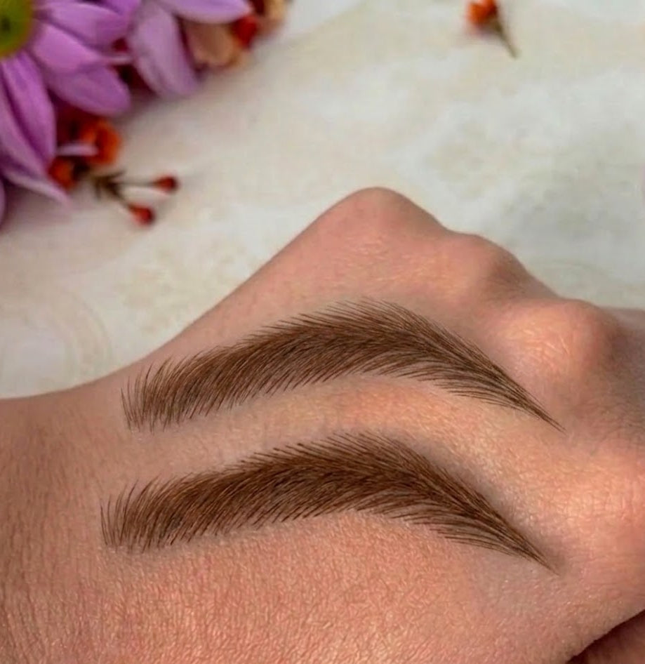 Real Hair Light Brown Eyebrows Lace Based Waterproof Handmade Crocheted Human Hair Eyebrow Extensions for Men | Zebaish Wigs & Extensions