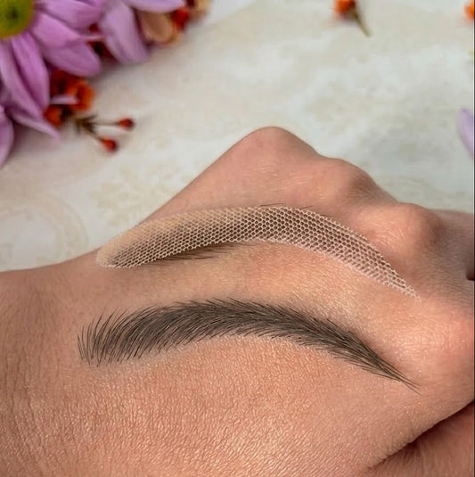 Real Hair Black Eyebrows Lace Based Waterproof Handmade Crocheted Human Hair Eyebrow Extensions for Women | Zebaish Wigs & Extensions