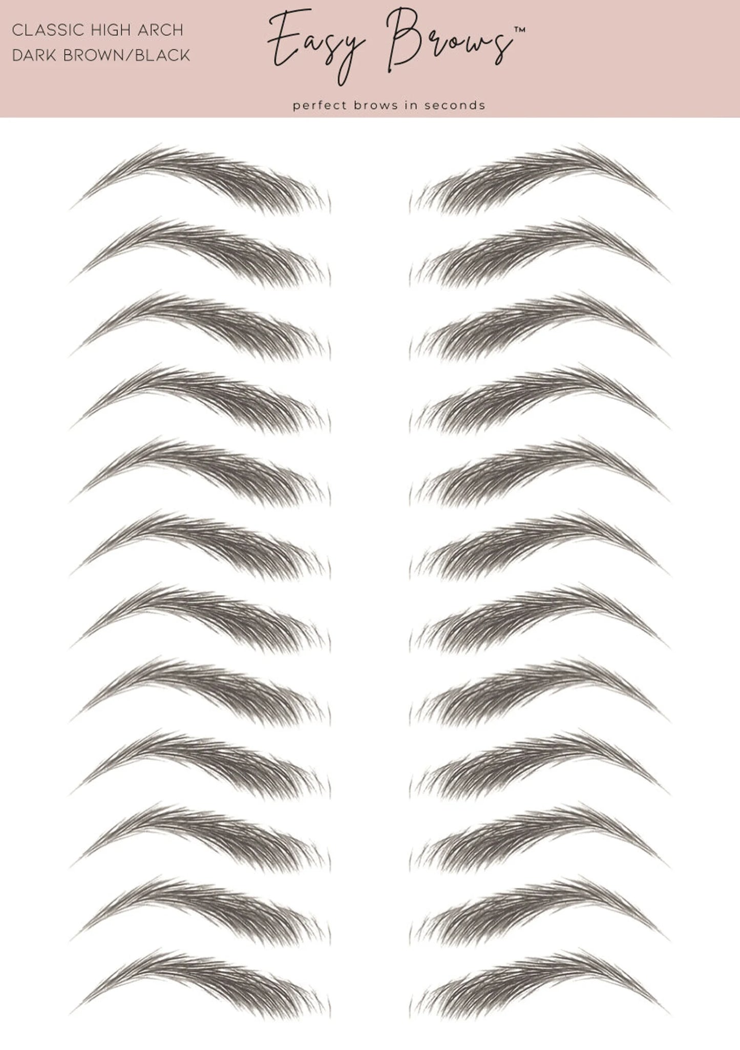 Black Eyebrow Waterproof Tattoos (Pair of 10) Grooming Shaping for Women | Zebaish Wigs & Extensions