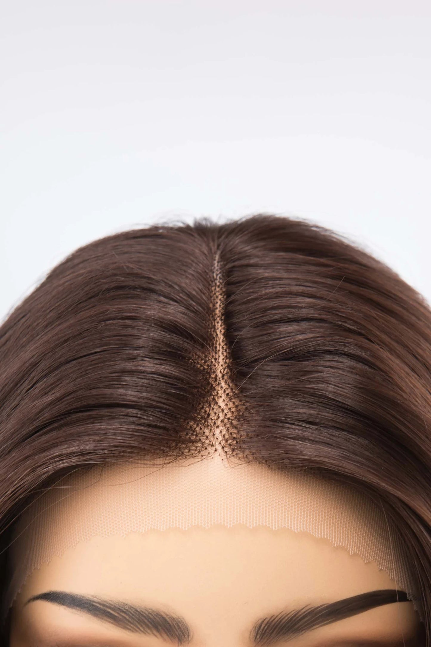 13*4 Chocolate Brown Front Lace Wig 32" Long Straight Synthetic Hair By Zebaish | Zebaish Wigs & Extensions