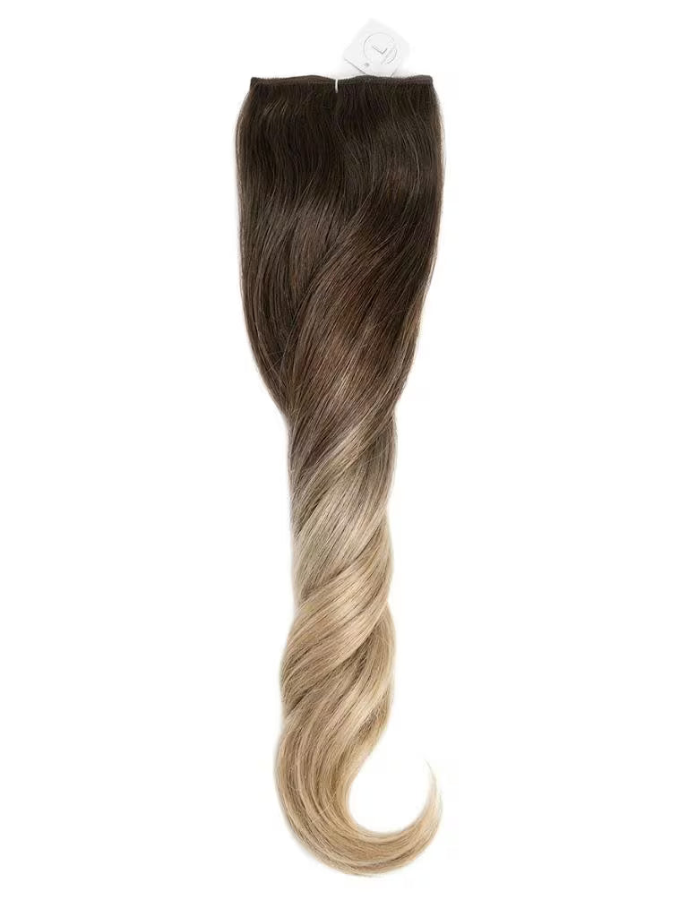 Ombre 24" invisible wired halo synthetic body wave hair extension By ZebaishStore | Zebaish Wigs & Extensions