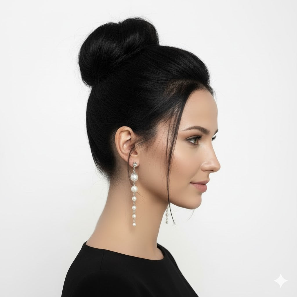 Dark Brown Messy Srunchy Bun Hair Piece for Thin Hair Women Synthetic Chignon | Zebaish Wigs and Extensions