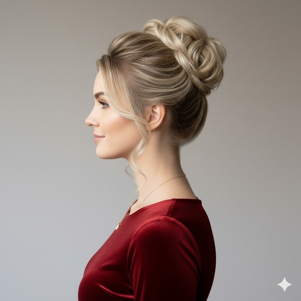 Dirty Blonde Messy Srunchy Bun Hair Piece for Thin Hair Women Synthetic Chignon  | Zebaish Wigs and Extensions