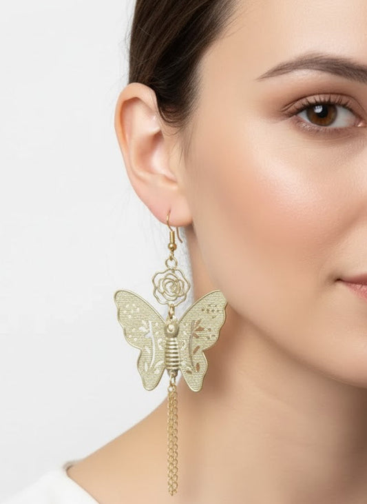 Butterfly Drop Earrings Pair | Zebaish Wigs & Extensions