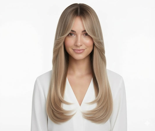 Smokey Blonde Ombre 3 Clips Topper 24" Long(7697) Synthetic Hair | Zebaish Wigs & Extensions