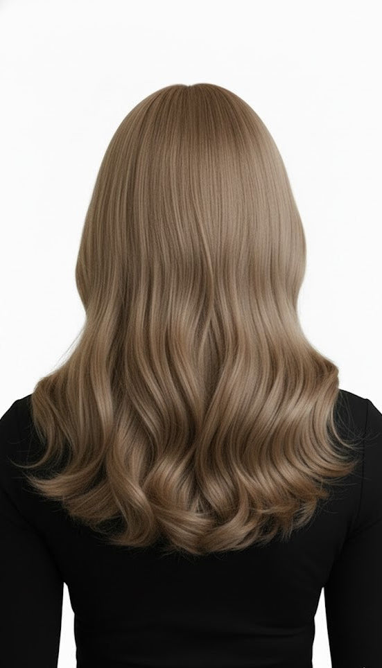 Honey Blonde 16" Long Bob Wavy Wig For Women Synthetic Hair | Zebaish Wigs & Extensions