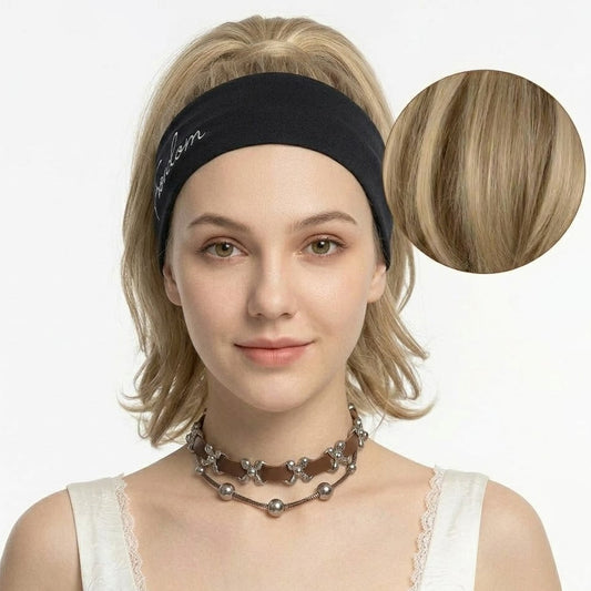 Messy Chignon Dirty Blonde Color Hair Extension, 8-Inch Synthetic Fiber Updo, Volume Scrunchie With elastic band | Zebaish Wigs And Extensions