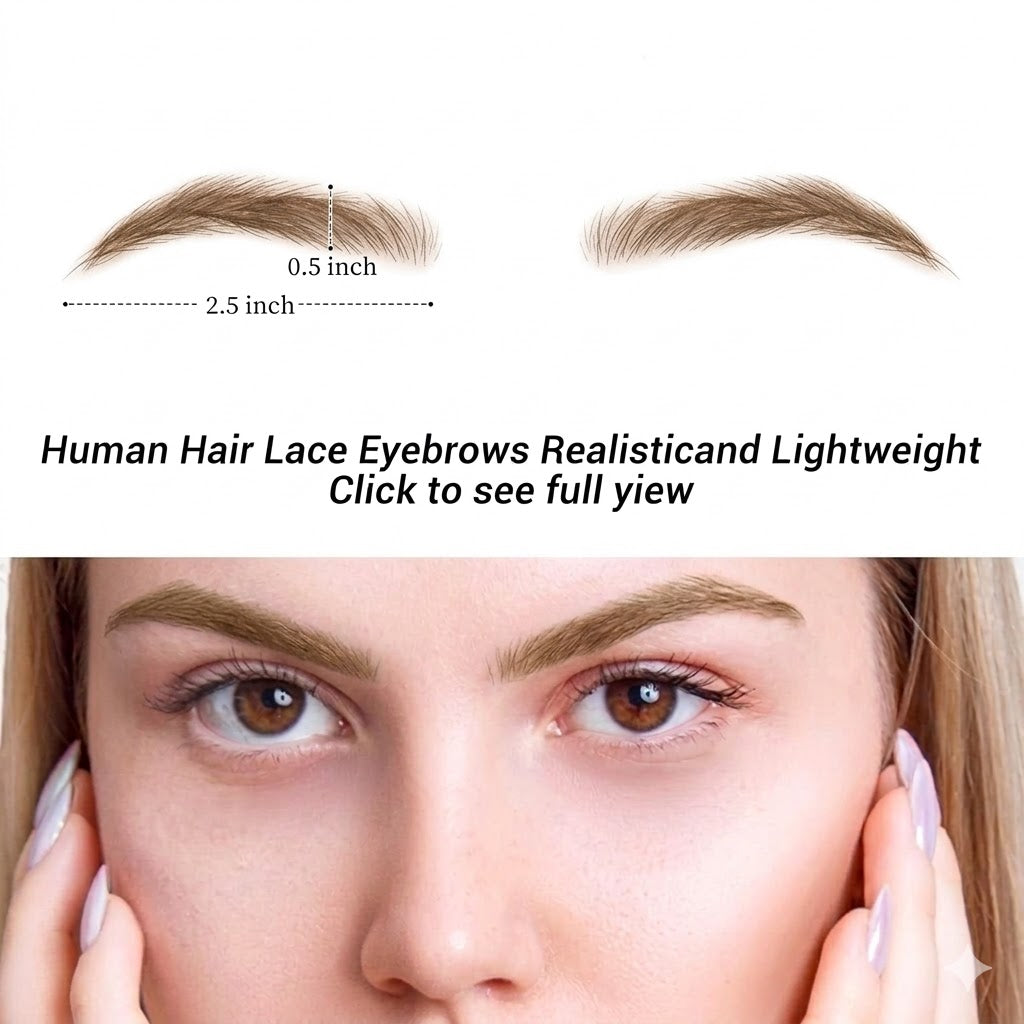 Real Hair Eyebrow Lace Based Waterproof Handmade Crocheted Human Hair Eyebrow Extensions for Women/Men | Zebaish Wigs & Extensions