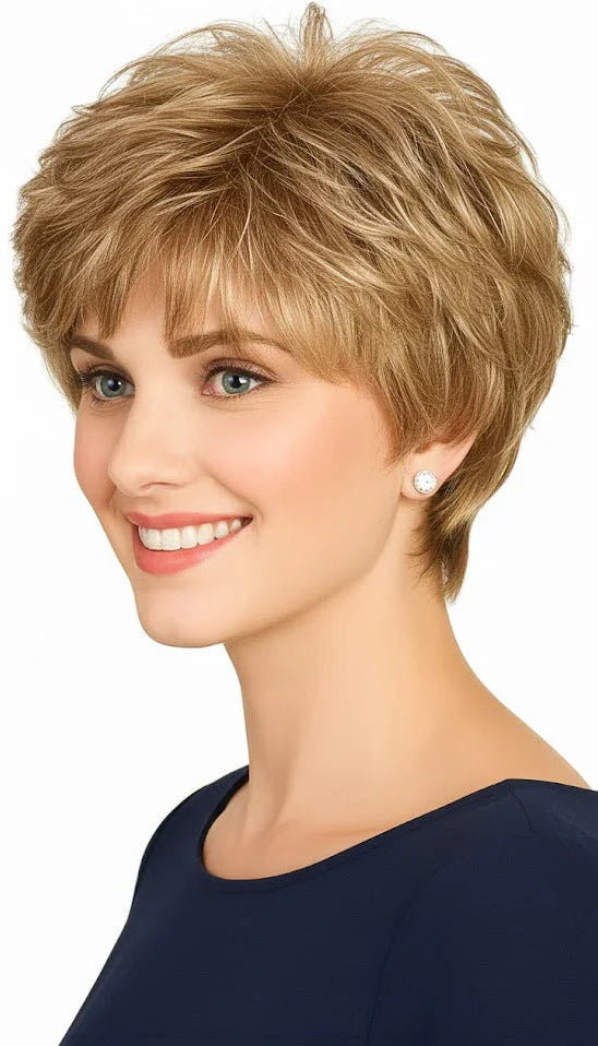 Zebaish Golden Brown Wig With Honey Brown Highlights | Zebaish Wigs & Extensions