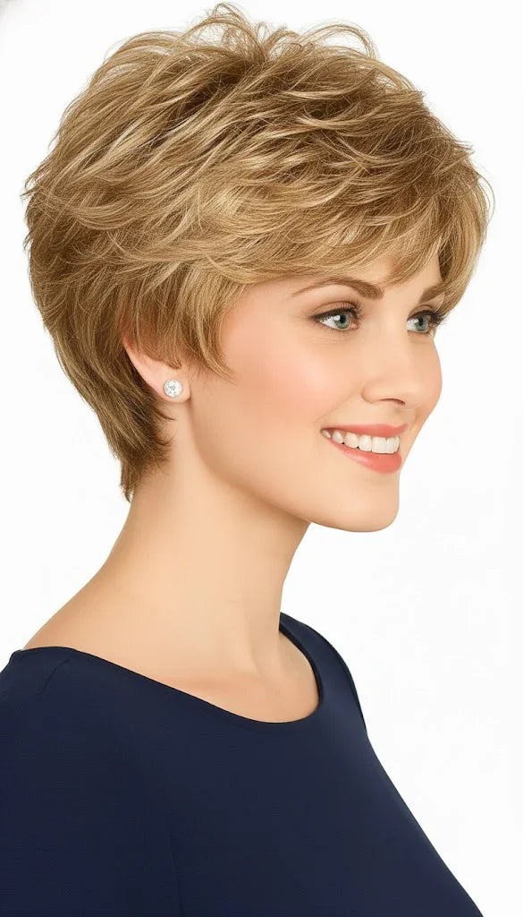 Zebaish Golden Brown Wig With Honey Brown Highlights | Zebaish Wigs & Extensions